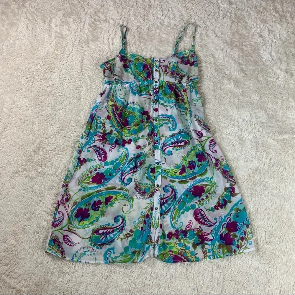 Tommy‎ Bahama Sheer button down swimsuit cover up dress, xs